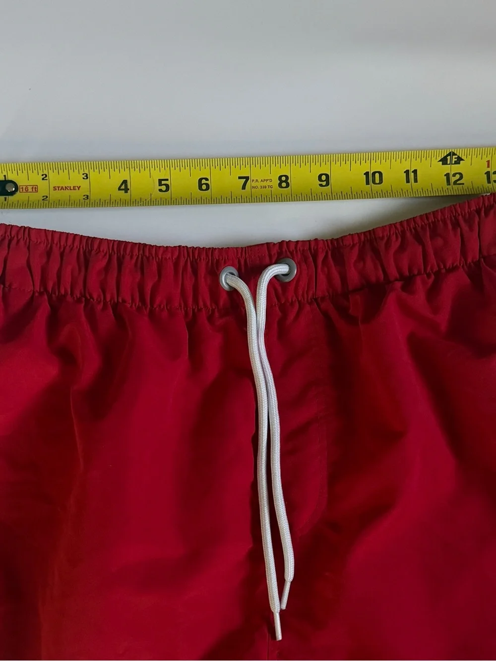 Kappa Red Men's Swim Board Shorts with White Logo